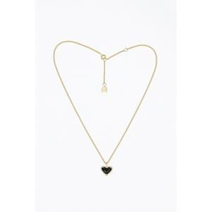 NEW F+H STUDIOS whitney gemstone heart necklace in gold